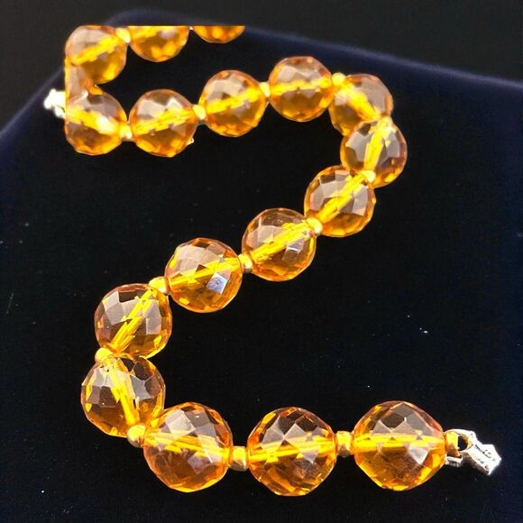 Vintage Joan Rivers Necklace Czech Glass Faceted Beads 11A - Picture 5 of 5